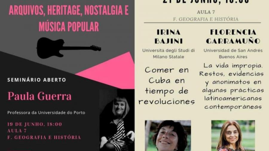 Cartaces das sesións programadas polo grupo Galabra da USC na Facultade de Xeografía e Historia