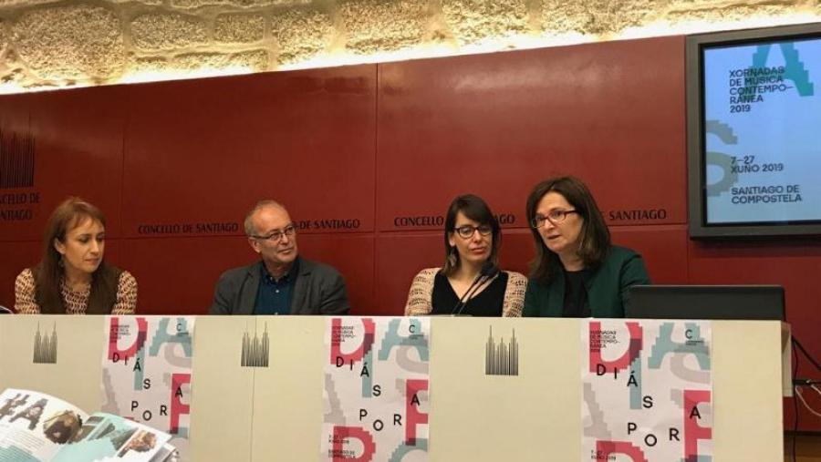 De dereita a esquerda, Mar Lorenzo, Branca Novoneyra, Santiago Olmo e Belén Hernández