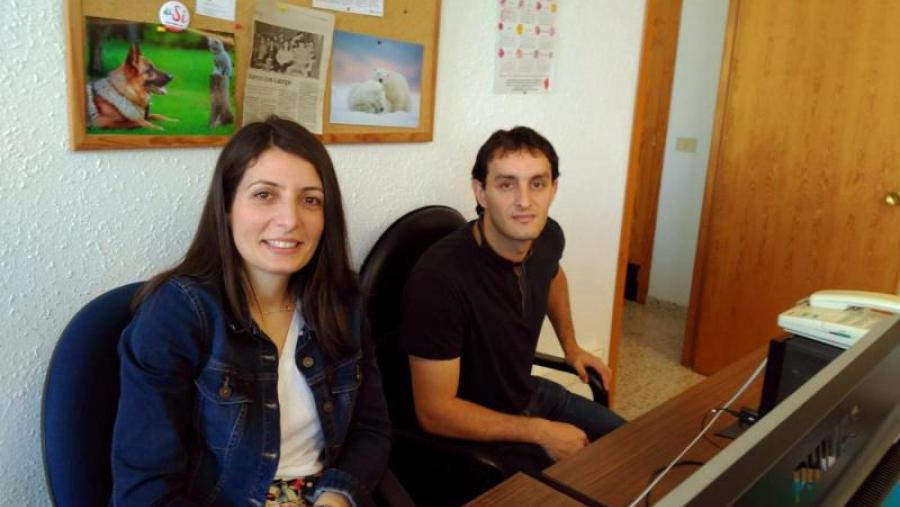 Tamara Arango e Roberto Besteiro, na EPS de Enxeñaría do campus de Lugo