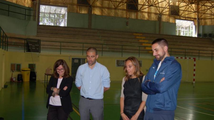 De esquerda a dereita, Lorenzo, Hermida, Díaz e un monitor do Verán CampUSC