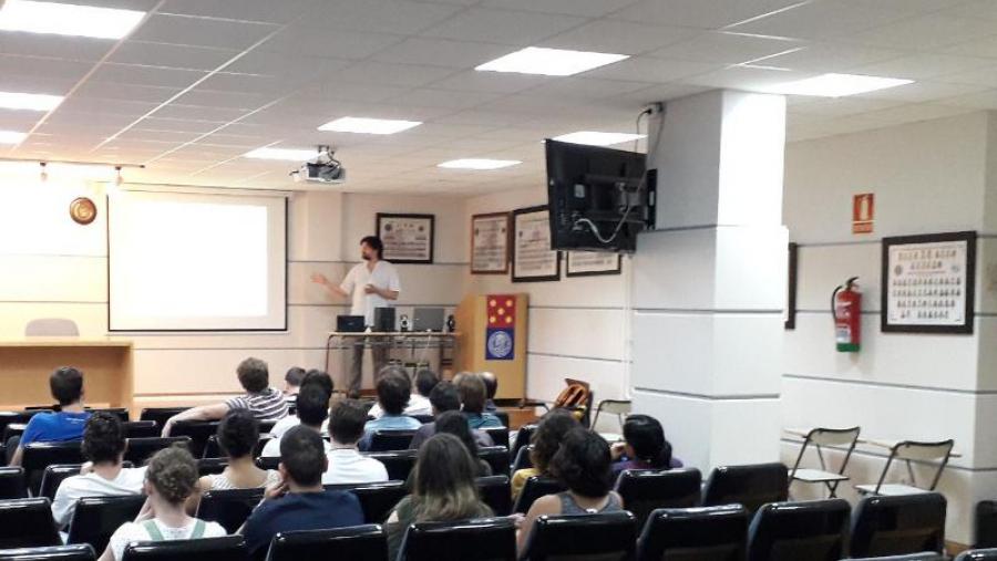 David Serantes, na sesión de apertura do encontro, é un dos coordinadores do encontro. Foto: Servimav-USC