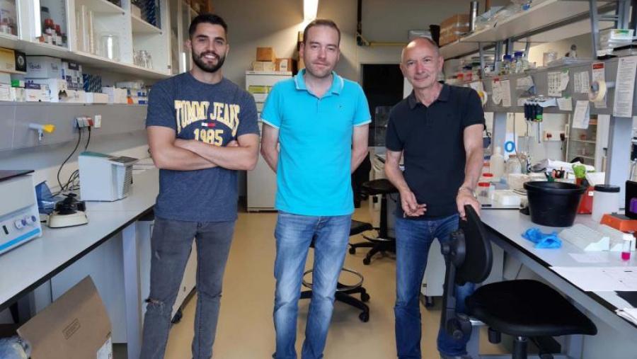 De dereita a esquerda, Román Pérez, Samuel Seoane e Anxo Martínez