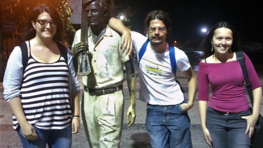 De esquerda a dereita, Miriam Lucio Martínez, Diego Martínez Santos e Veronika Chobanova