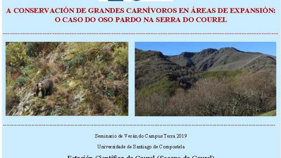 Cartaz do seminario sobre grandes carnívoros