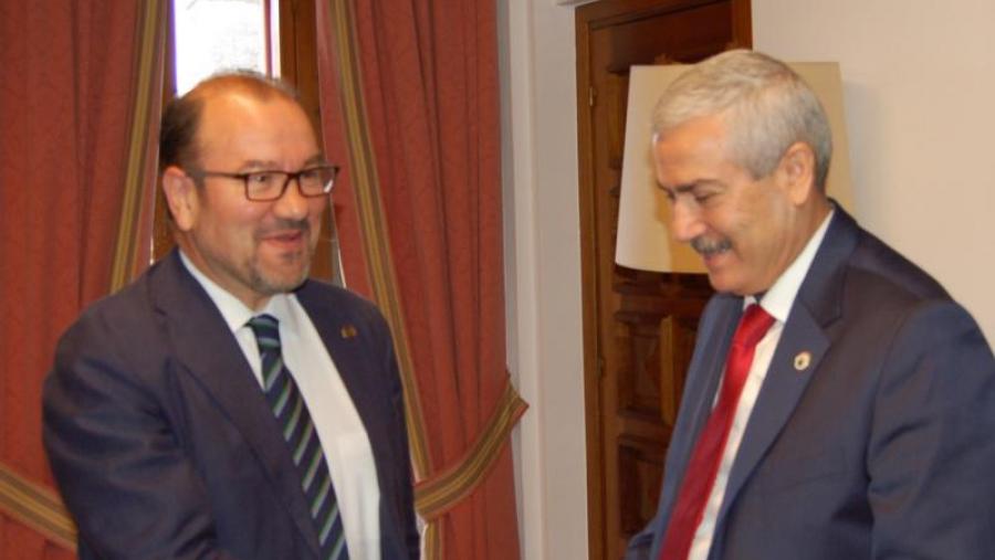 Antonio López e Mashhoor Al Refai, este venres en San Xerome