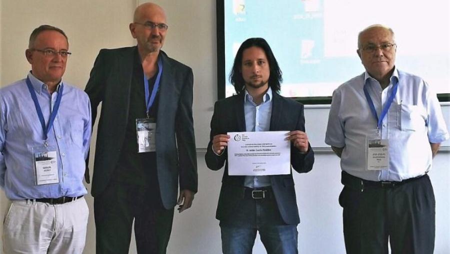 De esquerda a dereita, Manuel Asorey Carballeira, Antonio Dobado González, Julián García Pardiñas e José Adolfo de Azcárraga Feliu