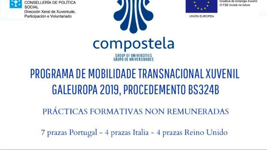 O Grupo de Compostela de Universidades coordina un proxecto de mobilidade Galeuropa para realizar prácticas laborais