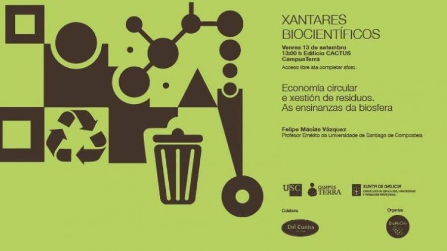 Cartaz da nova sesión dos 'Xantares Biocientíficos' de BioReDes