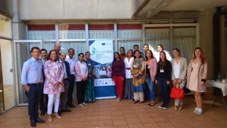 Representantes das universidades indias que tomaron parte nas xornadas