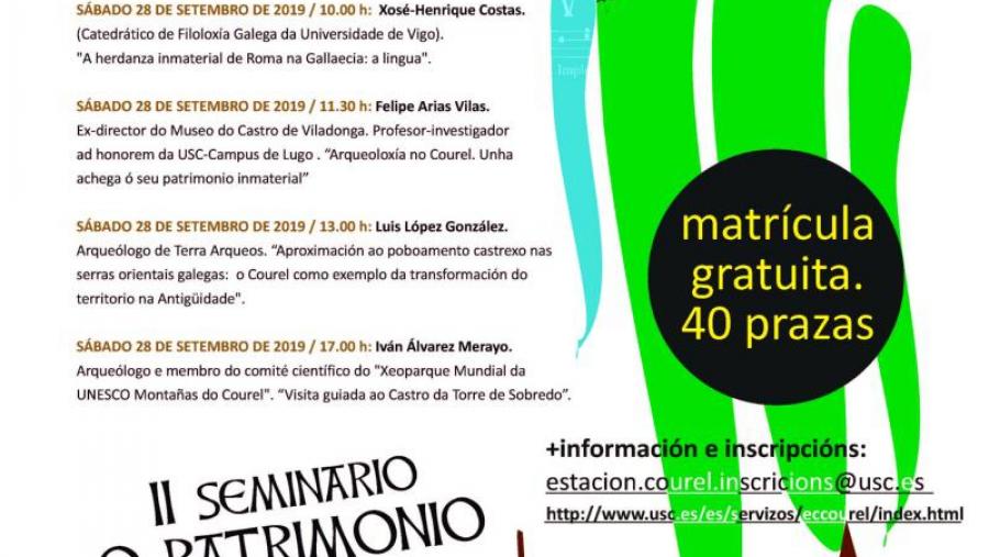 Cartaz do seminario 'Castrexos e romanos', programado na Estación Científica do Courel