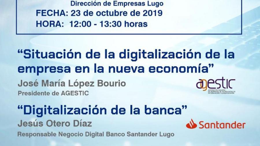 Cartaz da xornada sobre dixitalización da empresa