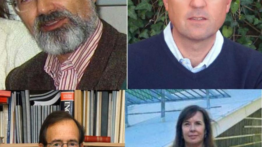 De arriba a abaixo e de esquerda a dereita, os premiados Diéguez, Mascareñas, Bermúdez e Moreira