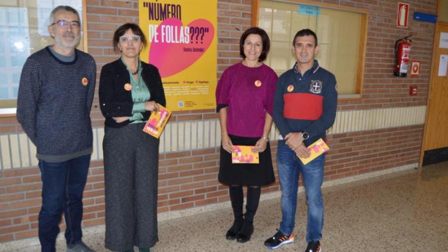 Xusto Rodríguez, Montserrat Valcárcel, Marta López e Germán Santamarina, na presentación da campaña en Veterinaria