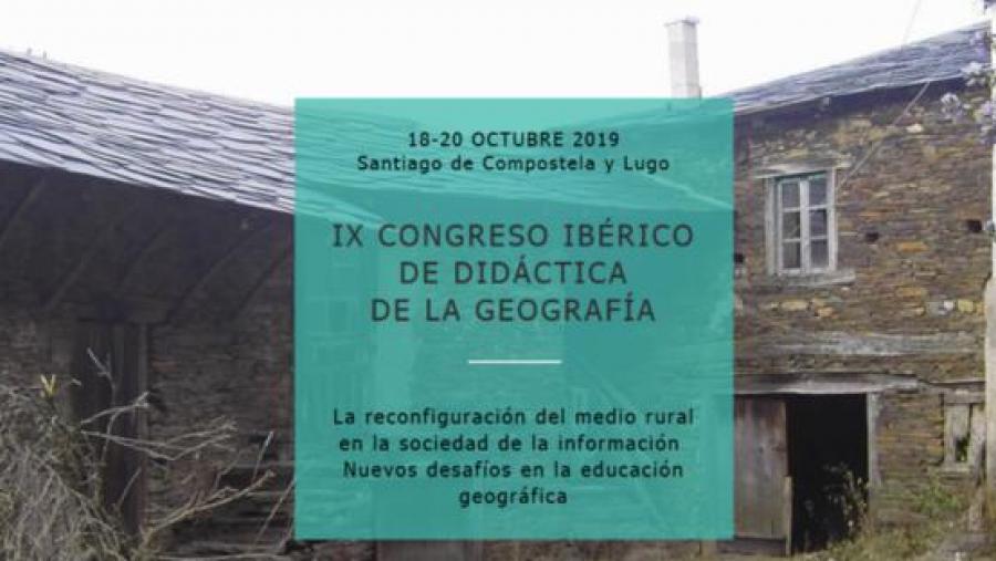 Cartaz do IX Congreso Ibérico de Didáctica da Xeografía