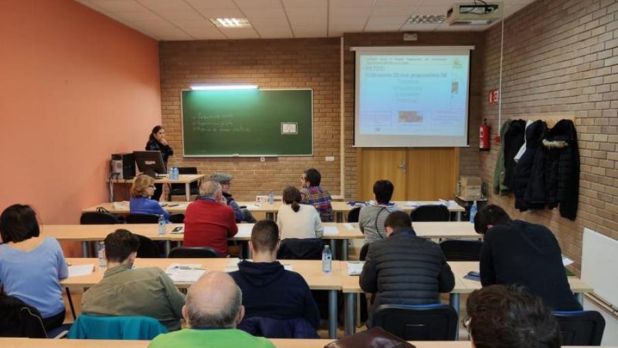 Rosa Mosquera, na presentación dos resultados do traballo da Rede Afinet, na EPS de Enxeñaría de Lugo