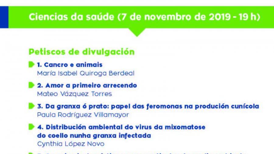 Cartaz co programa da primeira sesión de DivulgaTerra 2019