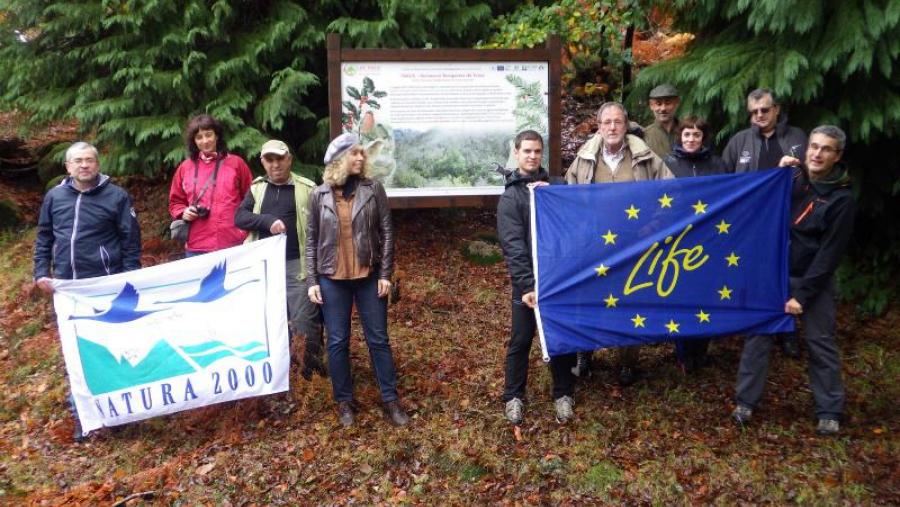 Investigadores españois e lusos, no obradoiro científico celebrado en Peneda-Gerês, ao abeiro do Life Taxus
